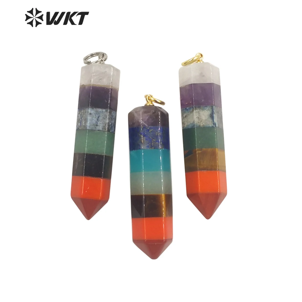 

WT-P1897 WKT 2023 Fashion Style Seven Chakela Stone Natural Gemstone New Sale Women Pendant Girl Gift Party Hot