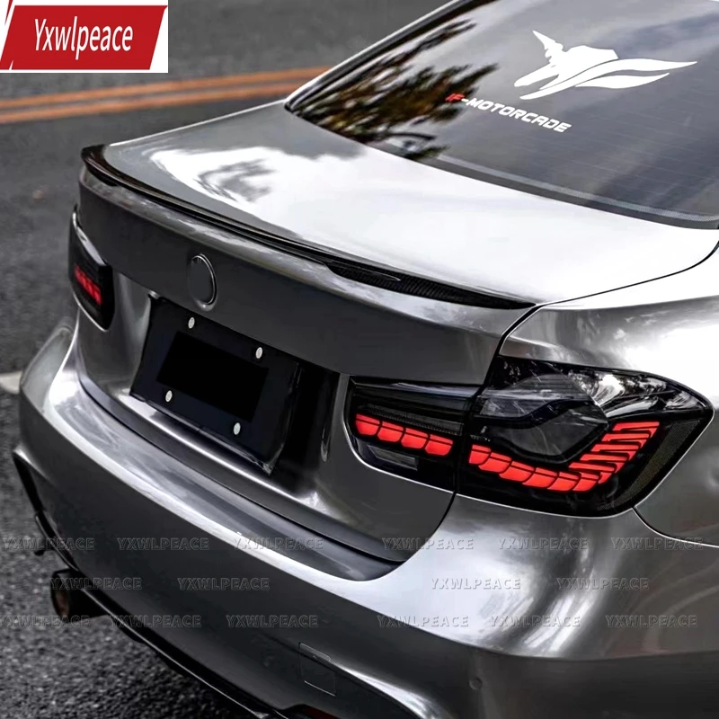 

For BMW F30 F35 M3 Spoiler 320i 320li 325li 328i 2013-2018 P Style ABS Glossy Black/ Carbon Look Rear Trunk Spoiler Car Styling