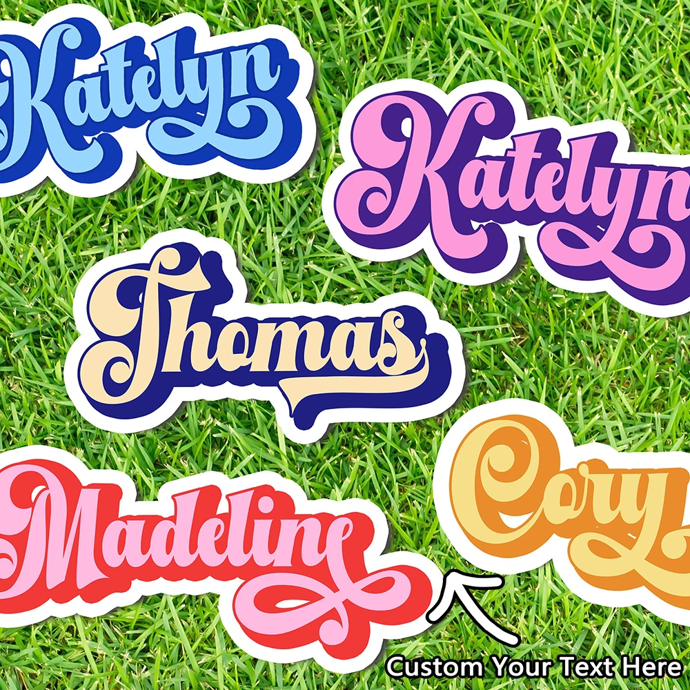 ملصق شخصي ذو اسم مخصص رائع، ملصق مخصص، ملصق شخصي، ملصق اسم، ملصق نص مخصص ملون، #6