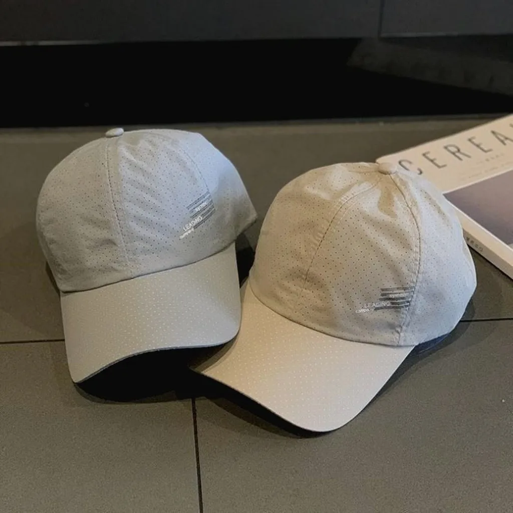 Polyester Sun Cap Quick Dry Adjustable Baseball Hat Men'S Baseball Cap Breathable Mesh Sun Hat For Hiking Fishing Casual Outings