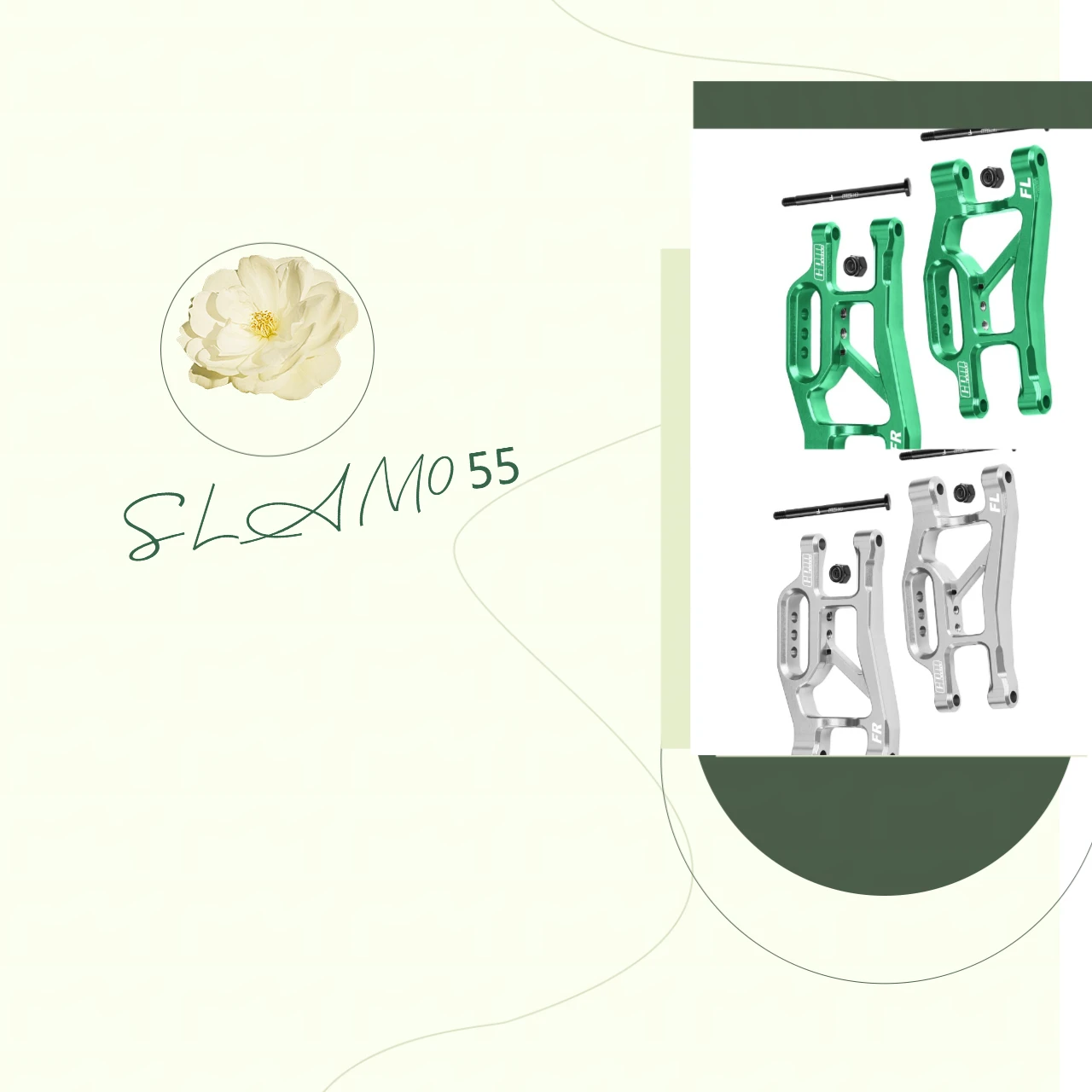 

GPM 7075 Alloy Front Lower Suspension Arms For TRAXXAS Mini Slash, Mini Rally