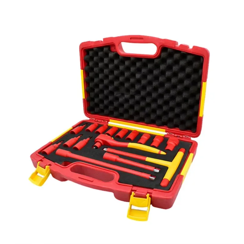 16 шт. инструмент для авторемонта VDE трещоточный ключ 3/8 торцевой Т-образный ключ 1000 В изолированный костюм
