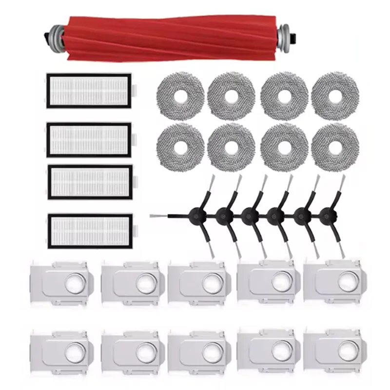 

ABXH For Roborock Q Revo Maxv/Q Revo S/Q Revo Pro Vacuum Cleaner Replacement Parts Main Side Brush Dust Bag Hepa Filter Mop Clot