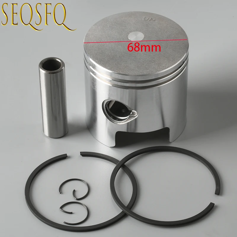 

346-00001-0 Piston Set & Rings for Tohatsu Nissan Mercury 25HP 30HP Outboard Motor 346-00001-1 346-00001 2 Stroke 68mm