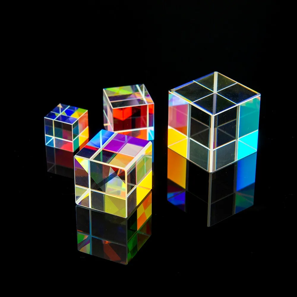 15 18 22mm RGB X-Cube Prism Combiner Splitter Cross Dichroic Polyhedron Pyramid Physics Teaching Decoration Photograph Lens