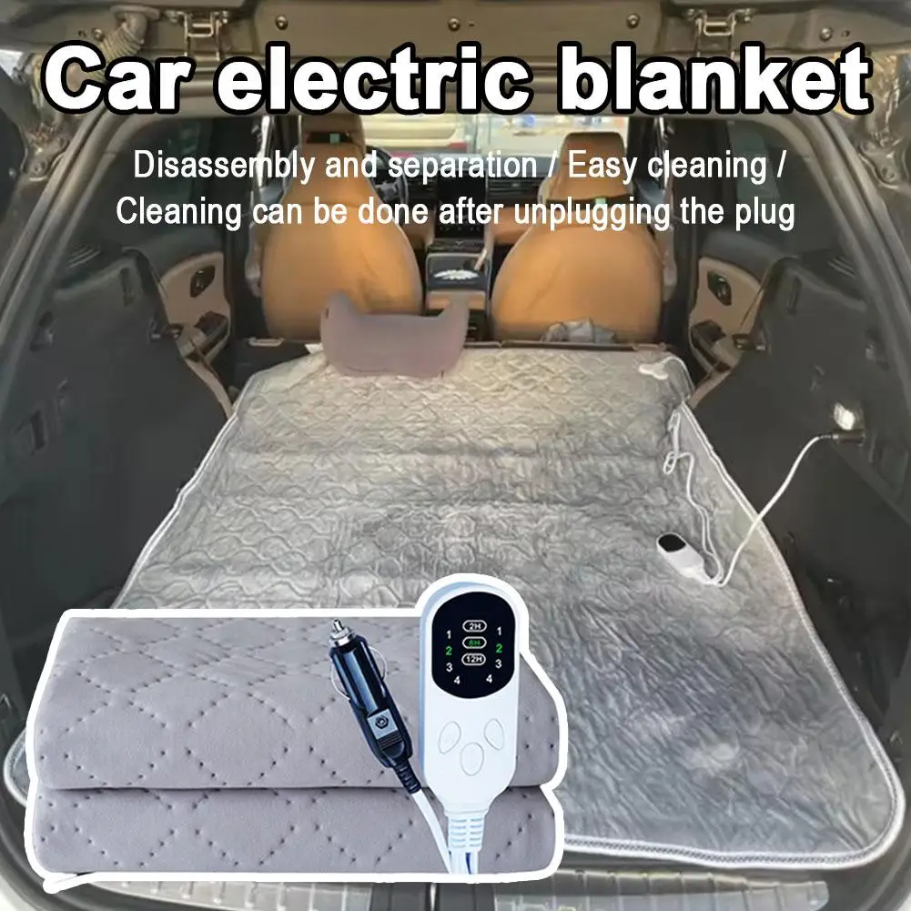 12V Car Electric Blanket Heating Level Car Outdoor Travel Mat Heating Travel Blanket Travel Winter RV SUV Car Electric Blanket ﻿