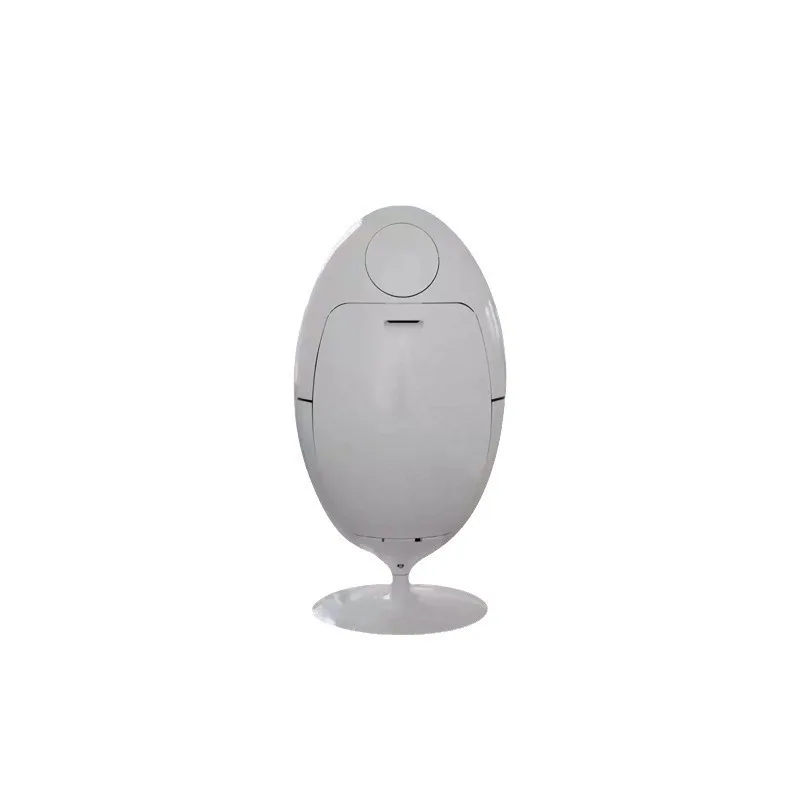 Round plastic trash can open kitchen large floor ornament futuristic design senior designer model