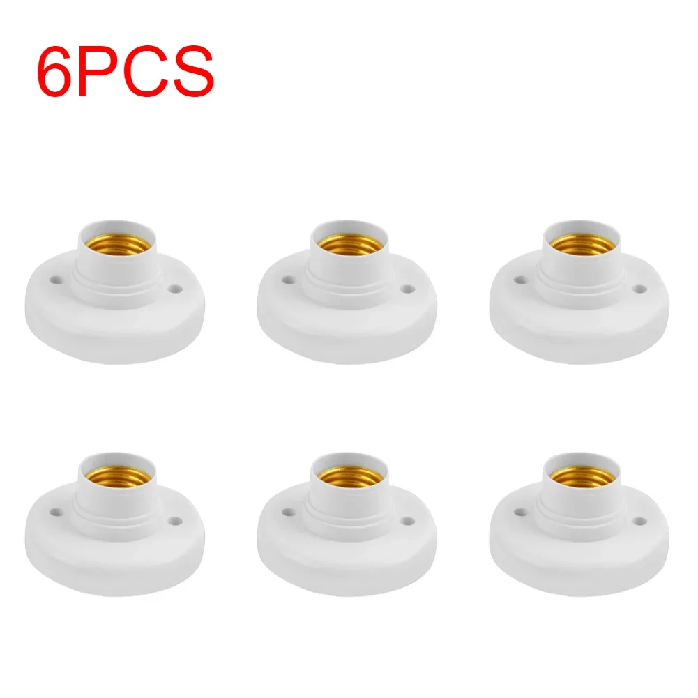 1-20 Stuks 220V E27 Schroeflamp Standaard Gloeilamp Socket Houder Adapter Basissap Socket Wit Plafond Lamp Lamp Bevestigingsbasis