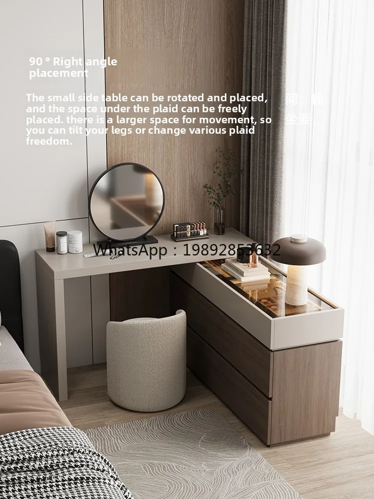dresser chest integrated bedroom simple modern small bedside storage cabinet solid wood makeup table