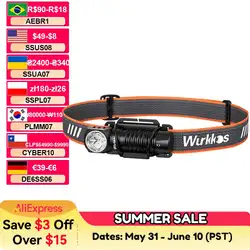 Wurkkos HD12 Headlamp 850 Lumens with Red Light Flashlight and Magnetic Clip Ideal for Camping Hiking and Fishing
