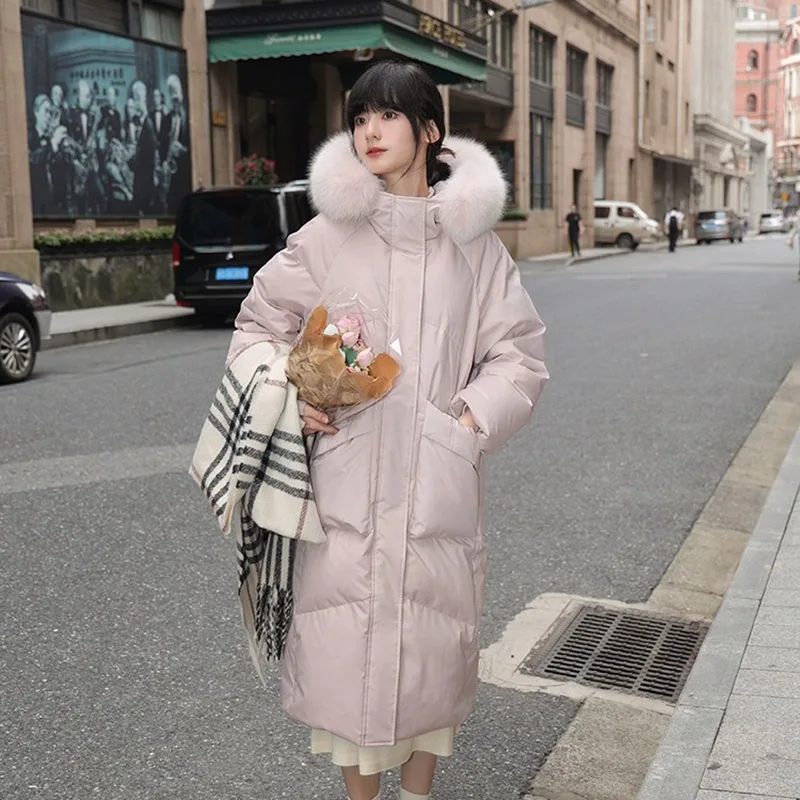 90 بطة بيضاء أسفل الدافئة مقنعين الشتاء الفراء الطبيعي طوق المرأة أسفل سترة 2025 جديد جودة عالية المرأة أسفل سترة باركر H777