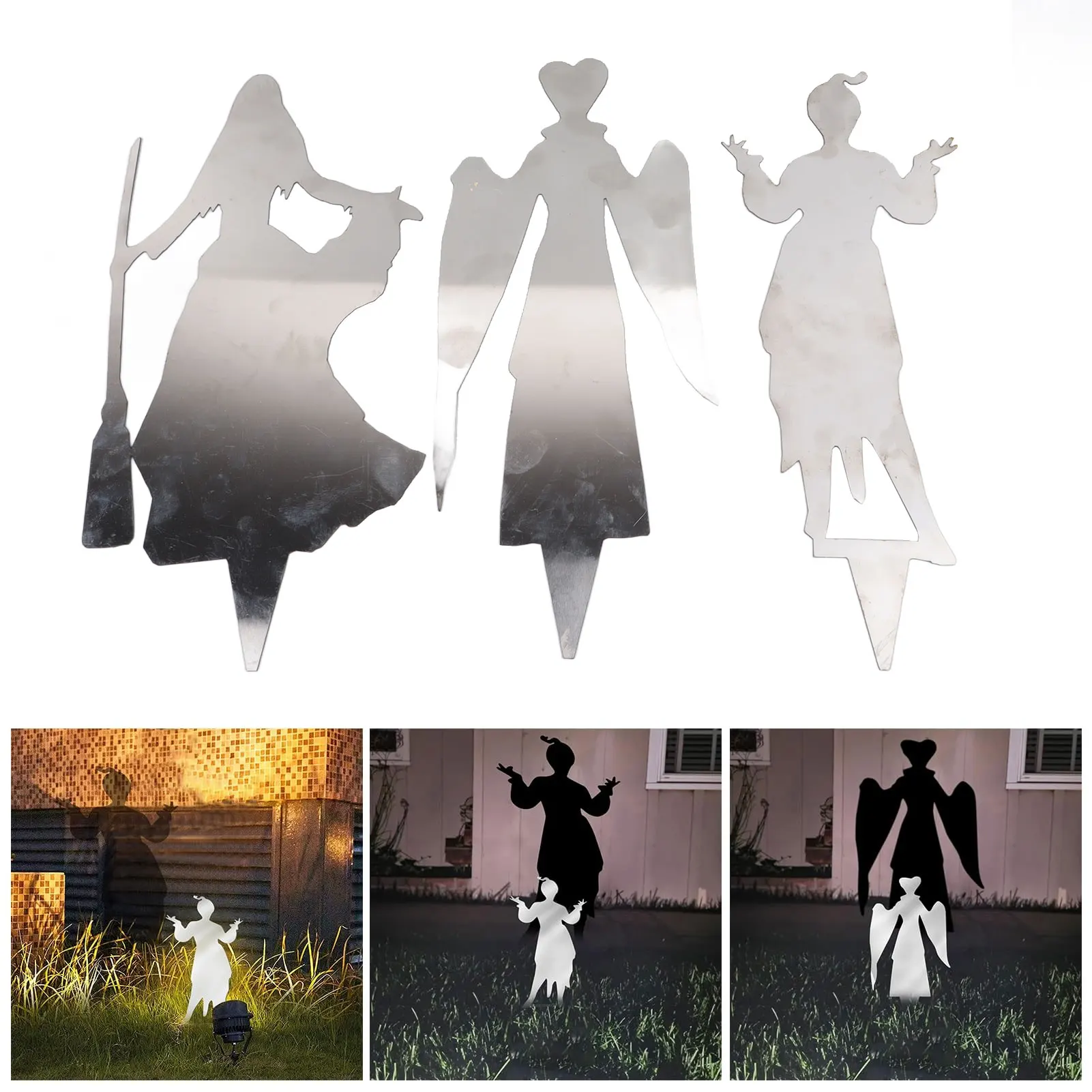 Halloween Silhouette Yard Signs Scary Waterproof Halloween Metal Silhouette Widely Used Iron for Party