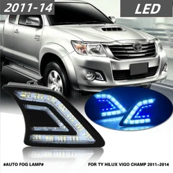 LED Front bumper grille fog light For Toyota vigo 2011-2014