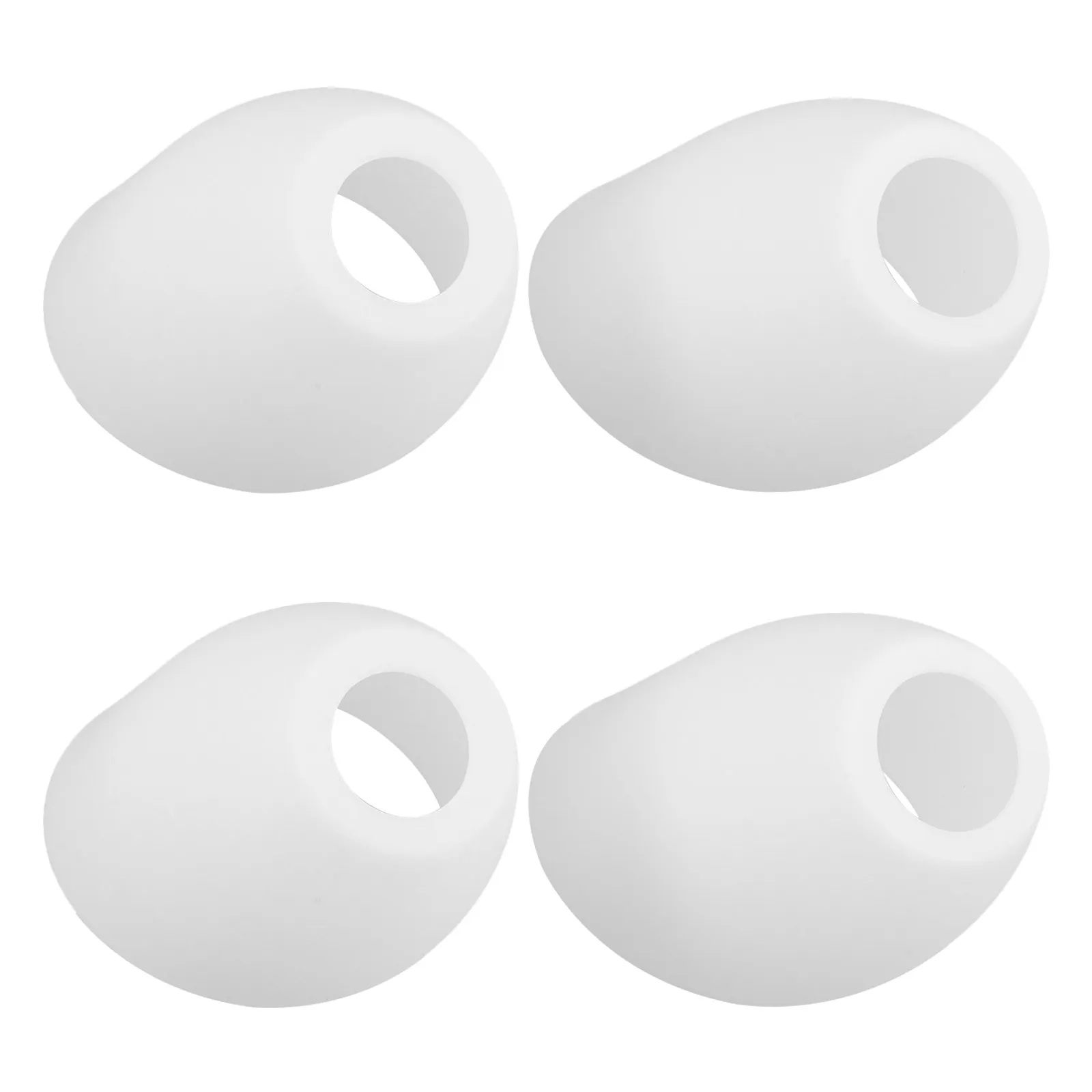 4Pcs Plastic White Horseshoe Lamp Shades Inclined Replacement for Floor Lamp 32Mm 35Mm Center Hole Decorative Lampshade Set