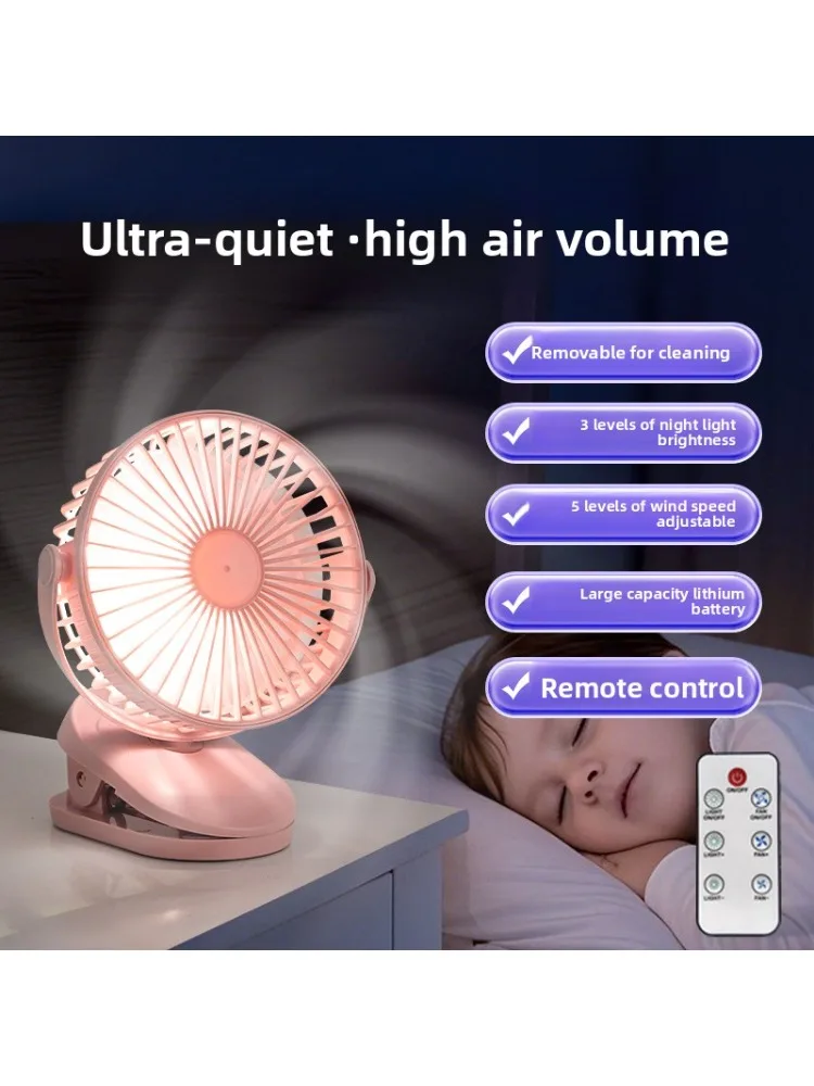 

Portable foldable wall fan, USB powered, silent design, 3-speed adjustable, no trace hook, white and blue, 1 piece Cabin