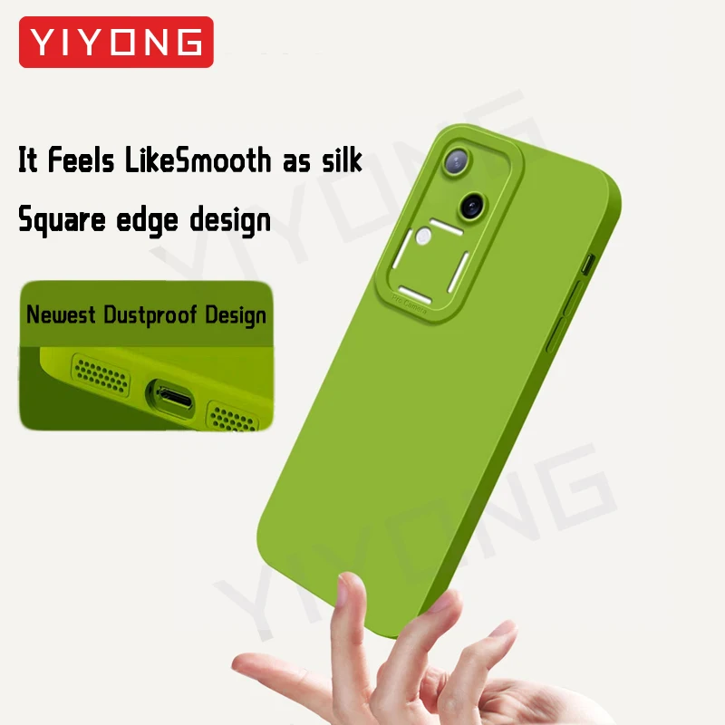 For Vivo V30 Case YIYONG Silky Liquid Silicone Soft Cover For VIVO V30 V30Pro VivoV30 Pro 5G Shockproof Phone Cases