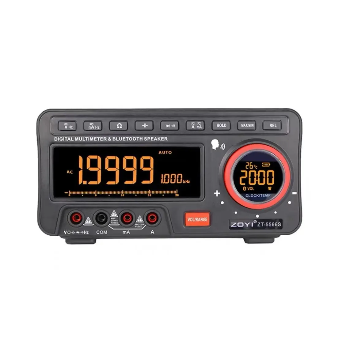 

ZOYI ZT-5566S Digital Multimeter AC/DC Current Voltage Temp Meter 19999 Counts Auto Multimetro Wireless APP Speaker Alarm Clock