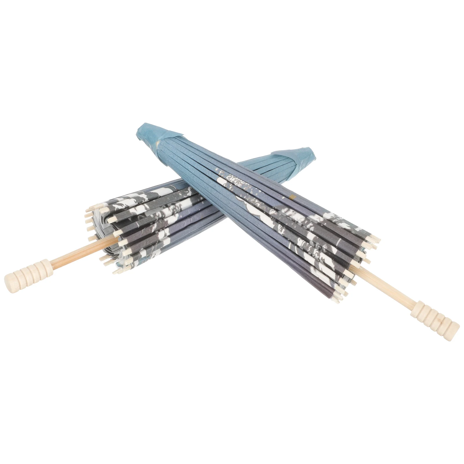 

2pcs Classical Paper Umbrella 30cm Blue Moon Japanese Style Parasol Home Festival Stage Japanese Paper Umbrella Decor