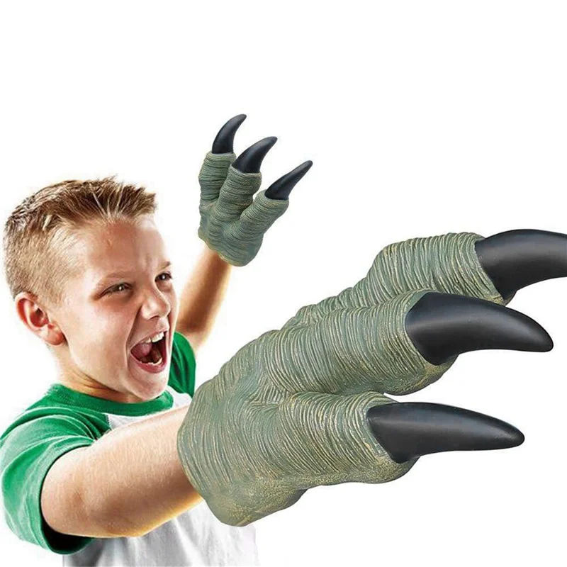 

YSUN-2X Dinosaur Claws Realistic Dinosaur Velociraptor Claws For Adult Kids Cosplay Dinosaur Party Supplies