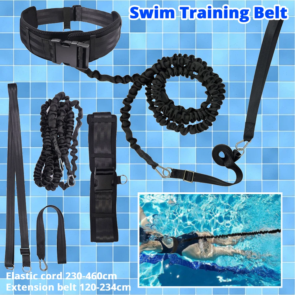 

Swim Resistance Belt Swimming Training Belt Stationary Harness Resistance Swimming Pool Swim Trainer Belts for Adults Kids