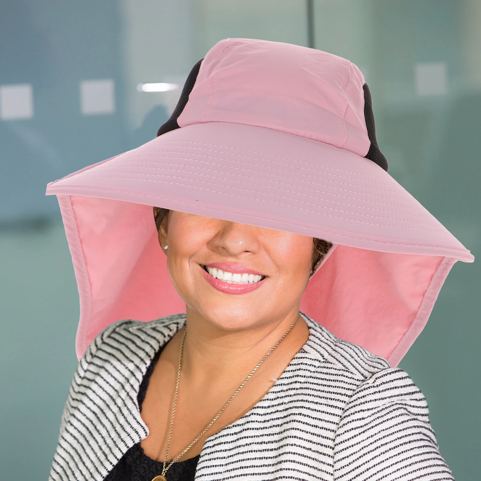 

Sun Hat Breathable Foldable with Neck Cover Nylon Beach Fishing Flap for Men Cap Baseball