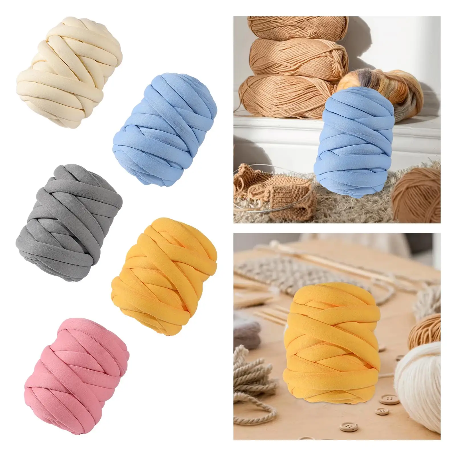 250G/0.55lbs Chunky Yarn Tube Yarn for Braided Knot DIY Throw Bed