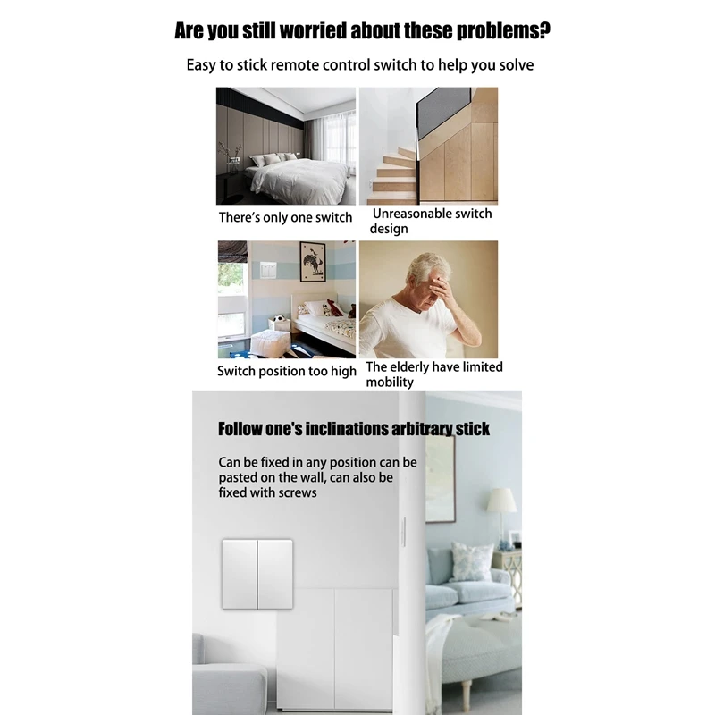 Telecomando Wifi Smart Wall Light Switch interruttore senza cablaggio Graffiti 86 Panel Double Open Double Control