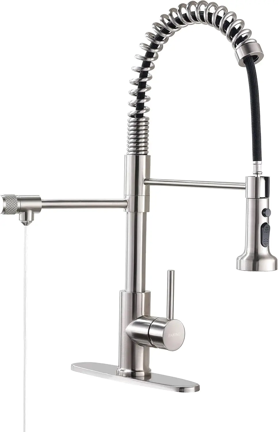 

Pull Down Kitchen Faucet with Drinking Water Spout, Brushed Nickel, 2-in-1