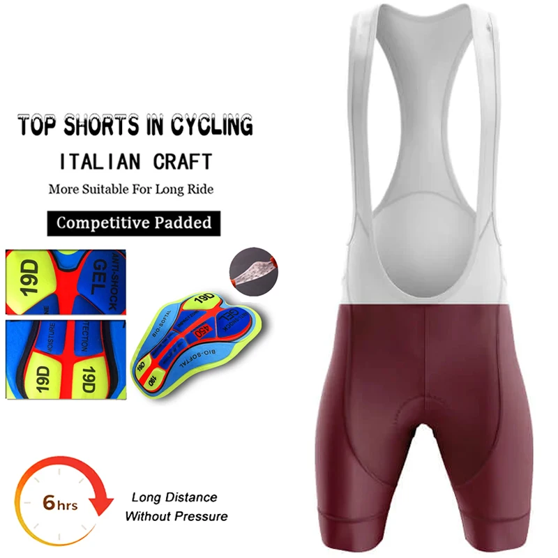 Solid Color Sports Shorts Cycling Bib Men Men\'s Equipment Summer Pants Man Short Mtb Gel Bike Bretelles Bibs Culotte Triathlon