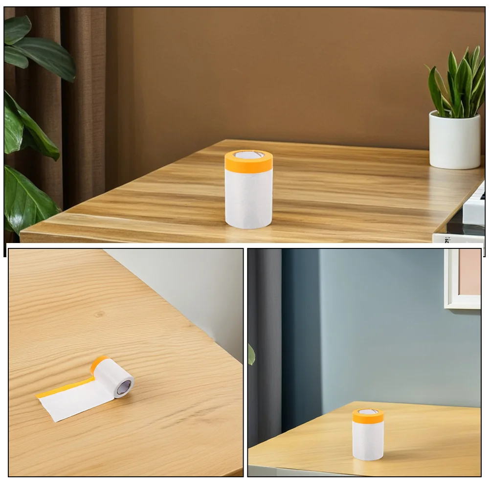 4-rollen verfbeschermingsfilm Helder maskeerpapier voor auto's Hoge precisie hechting Geen residu Duurzaam Scheurbestendig Automotive