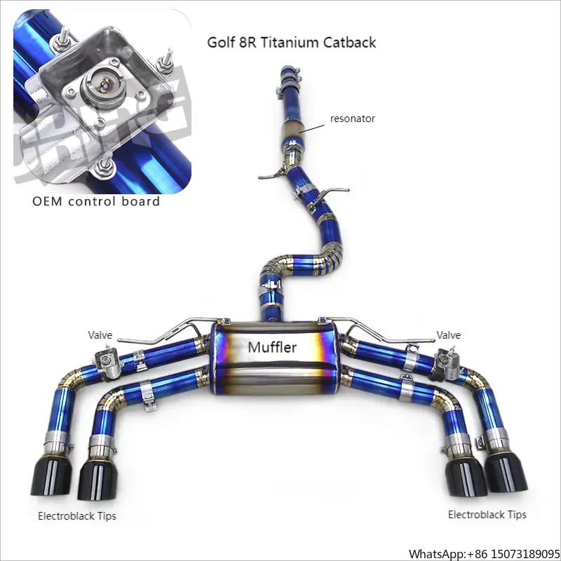 

Выхлопные системы OEM Catback с клапаном для R/MK8/8R 2.0T 2020-2024, титановые гоночные спортивные выхлопные трубы и глушители, автозапчасти