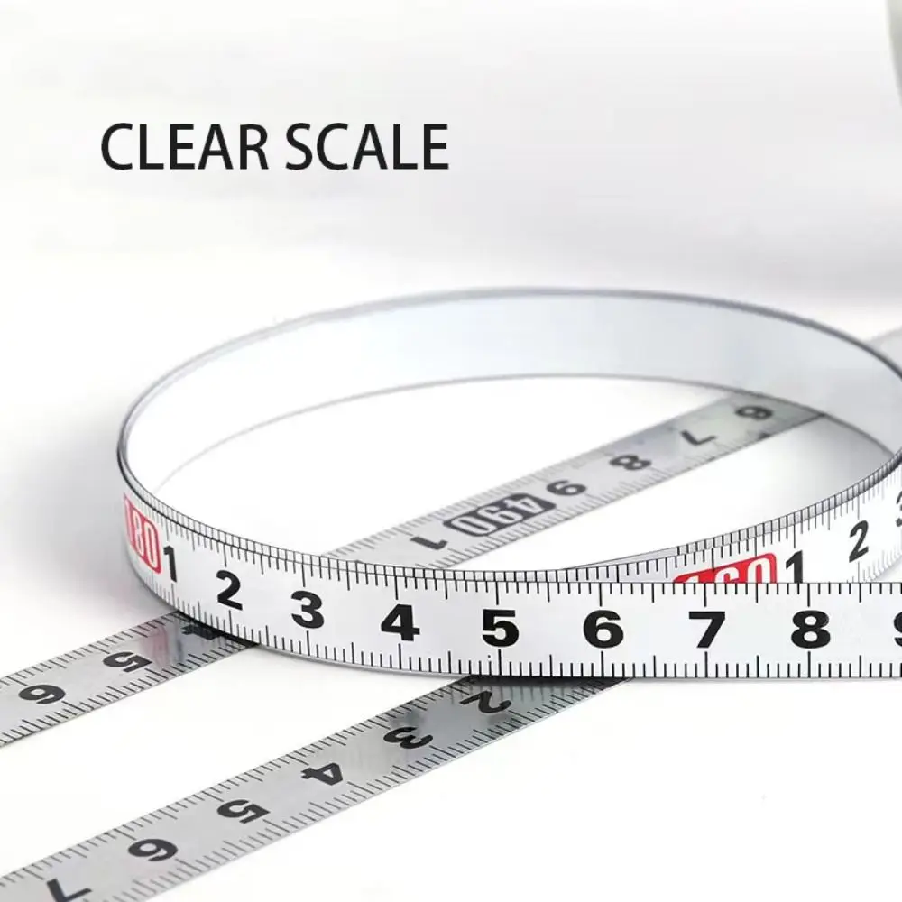 High Quality Self-Adhesive Measuring Tape 13MM Width 1/2/3 Meters Long Workbench Ruler Stainless Steel Metric Scale Miter Track