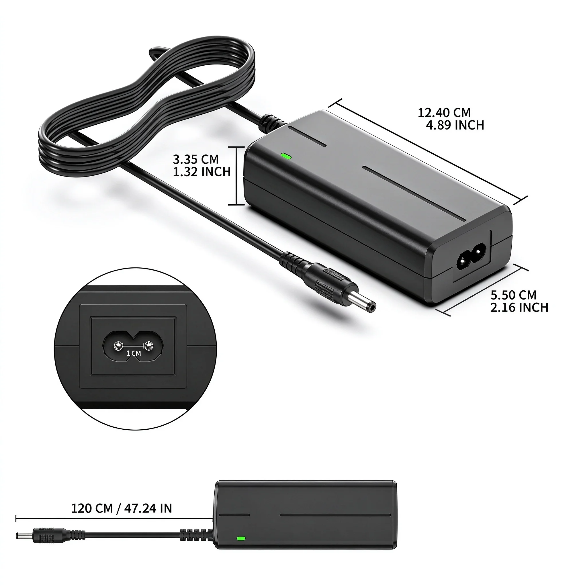 96W 24V 4A Desktop Type AC DC Power Adapter Switching Power Supply Equipped with Eight-in-One Conversion Headfor LED Strip CCTV 3D Printer Audio Amplifier