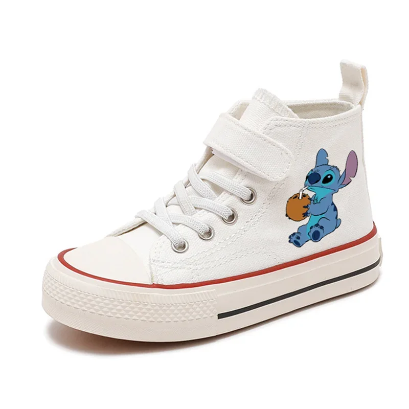 Fashion Girl Boys Kids Canvas Shoes disney Casual Cartoon Lilo Stitch Sport comfort Shoes Children  Print Shoes Boys Tennis Shoe