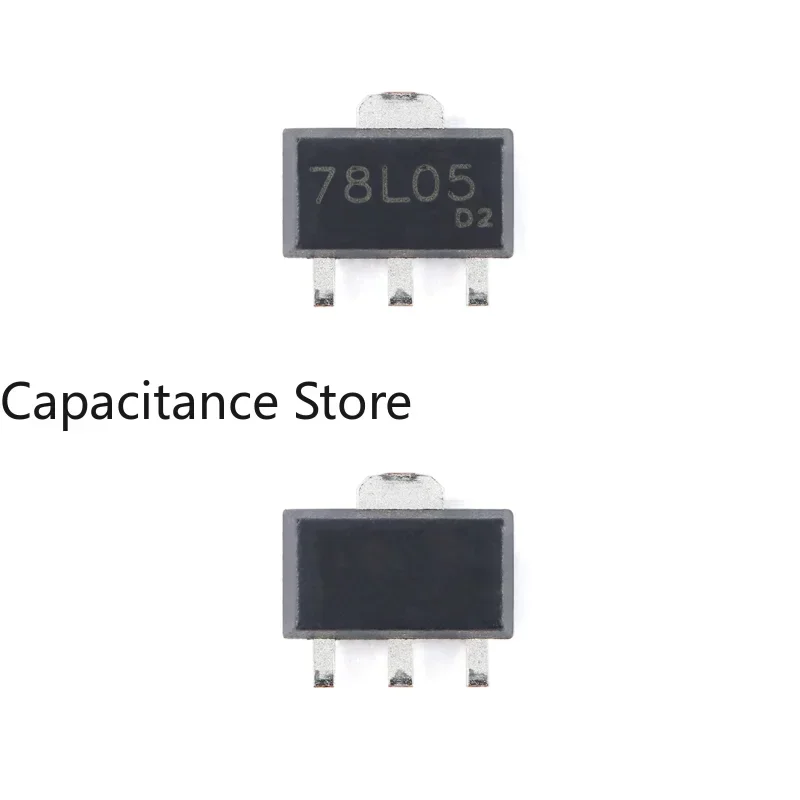 10PCS Original Genuine 78L05-300ma SOT-89 Output 5V/300mA Linear Regulator Chip