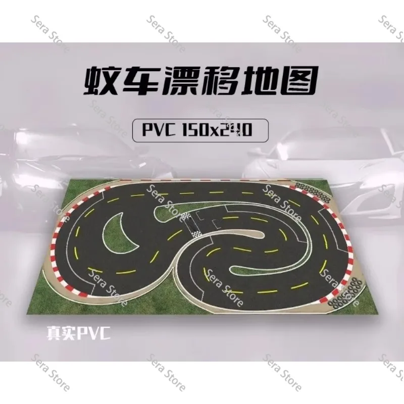 RC Drift Race Track Mat Fit 1/24 1/28 Mini Remote Control Car Indoor Hobby Racing Layout Accessory