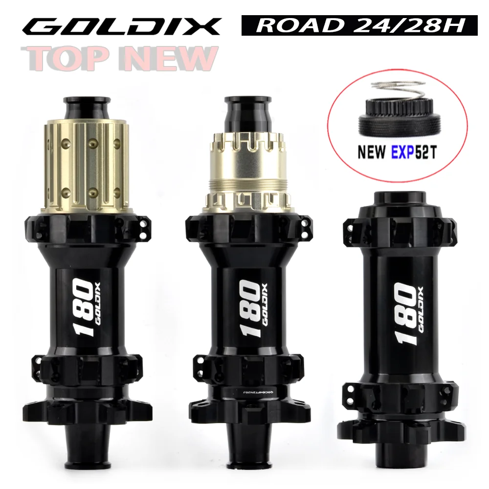 

GOLDIX R180 6 bolt 28 hole EXP52T ratchet road gravel bicycle hub suitable for SHIMANO and SRAM 11/12 speed bicycle accessories