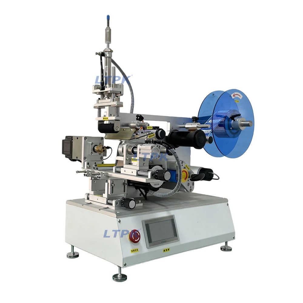 Semi Automatic Tabletop Irregular Shaped Square Flat Round Bottle Jar Can Rotary Labeling Machine Label Applicator Labeler