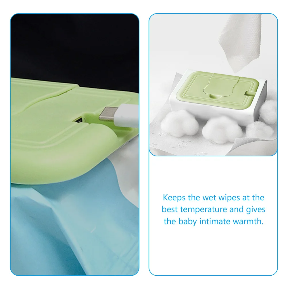 

24H Constant Temperature Baby Wipes Dispenser Warmer Indoor Moisturizing Tissue Box With Lid Wet Dispenser For Newborns Warmth