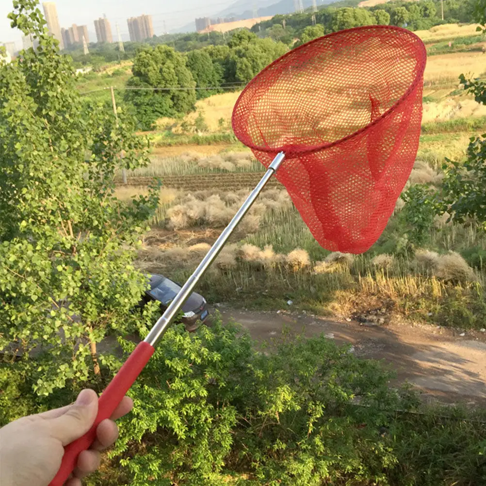 مجموعة واحدة من شبكات صيد الأطفال القابلة للتمديد المصنوعة من الفولاذ المقاوم للصدأ لصيد الفراش والحشرات في الهواء الطلق للأطفال