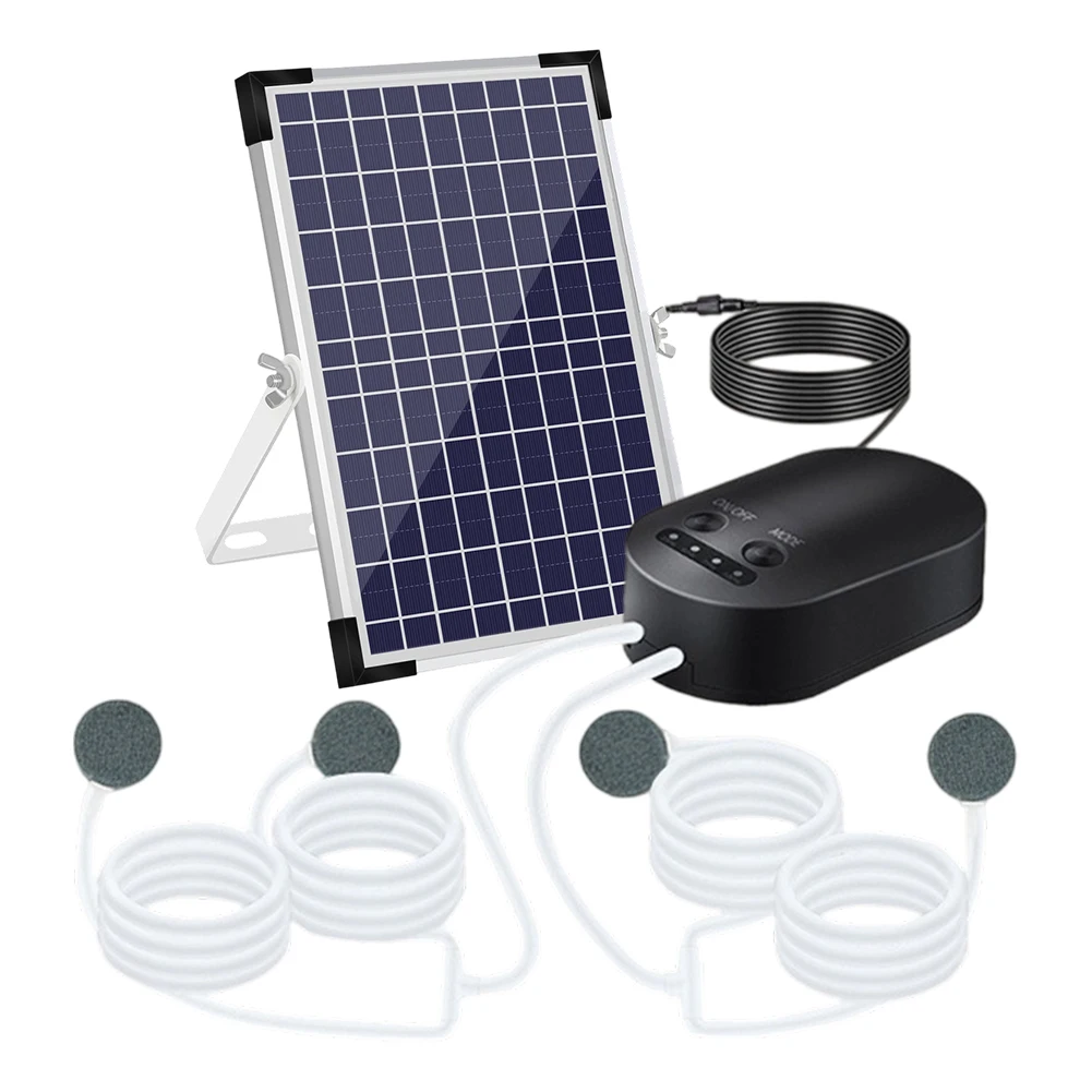 

Battery Operated Pump 10W Solar Aerator 3 Modes Operation 4400 MAh Battery Efficient Solar Power Extended Working Time