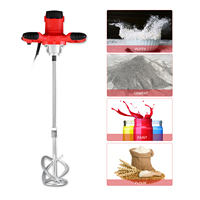 Electric Cement Mixer Stirrer Heavy Duty Industrial Grade Mixer 6-Speed Handheld Concrete Mixer for Putty Mortars Paint Mud Grou