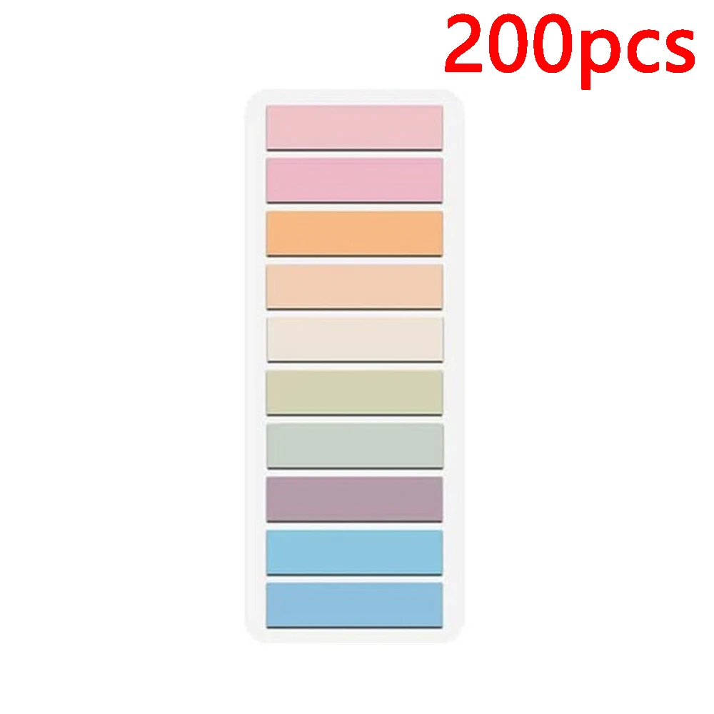 Transparent Sticky Notes Small Self Adhesive Index Tabs Pastel Colors Bookmark Label Flags for Reading Highlighting Memo