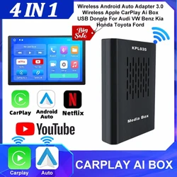 2G+32G Carplay Android Auto Ai Box For Netflix Youtube For Volvo Chevrolet Ford GMC Haval Kia Maxus Mazda MG Porsche Toyota VW