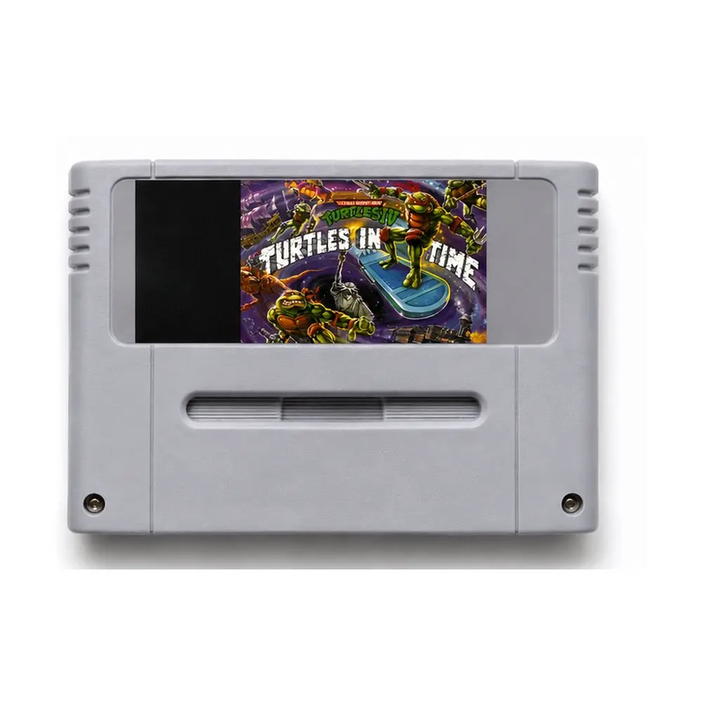 Turtles in Time 16-Bit Retro-Reproduktion Spielmodul Arcade-Action-Brawler PAL-Version Mit CIB-Verkaufsbox-Option
