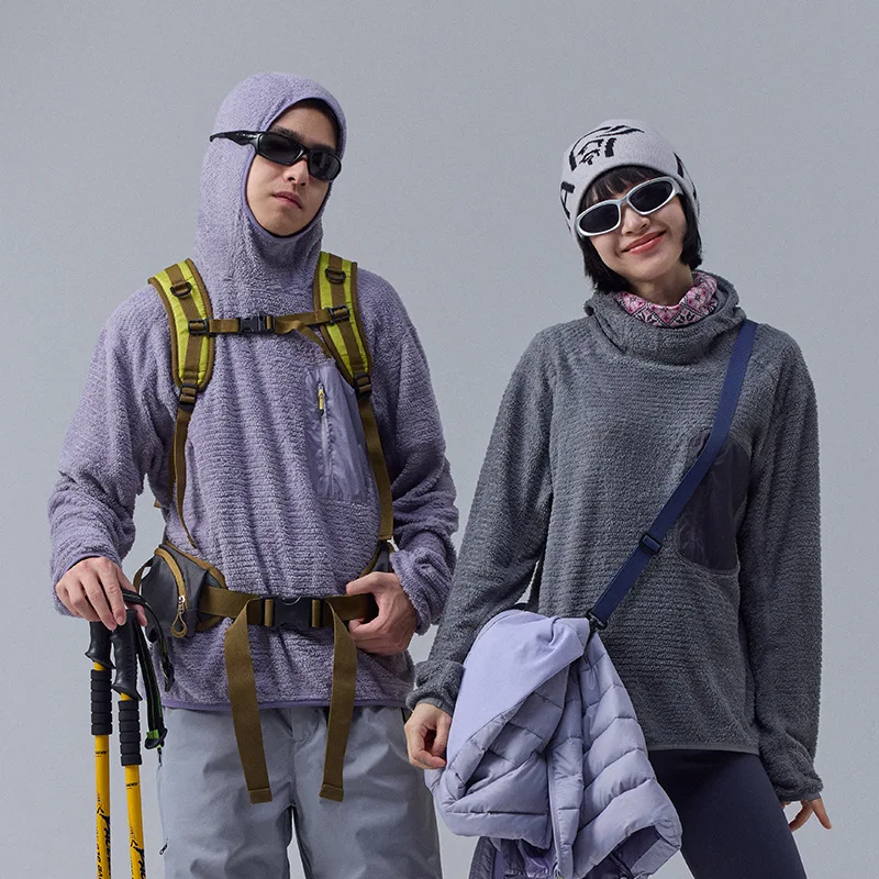 

Уличная женская и мужская флисовая толстовка с капюшоном из 100% полиэстера, зимняя легкая теплая утолщенная свободная рубашка на осень-зиму