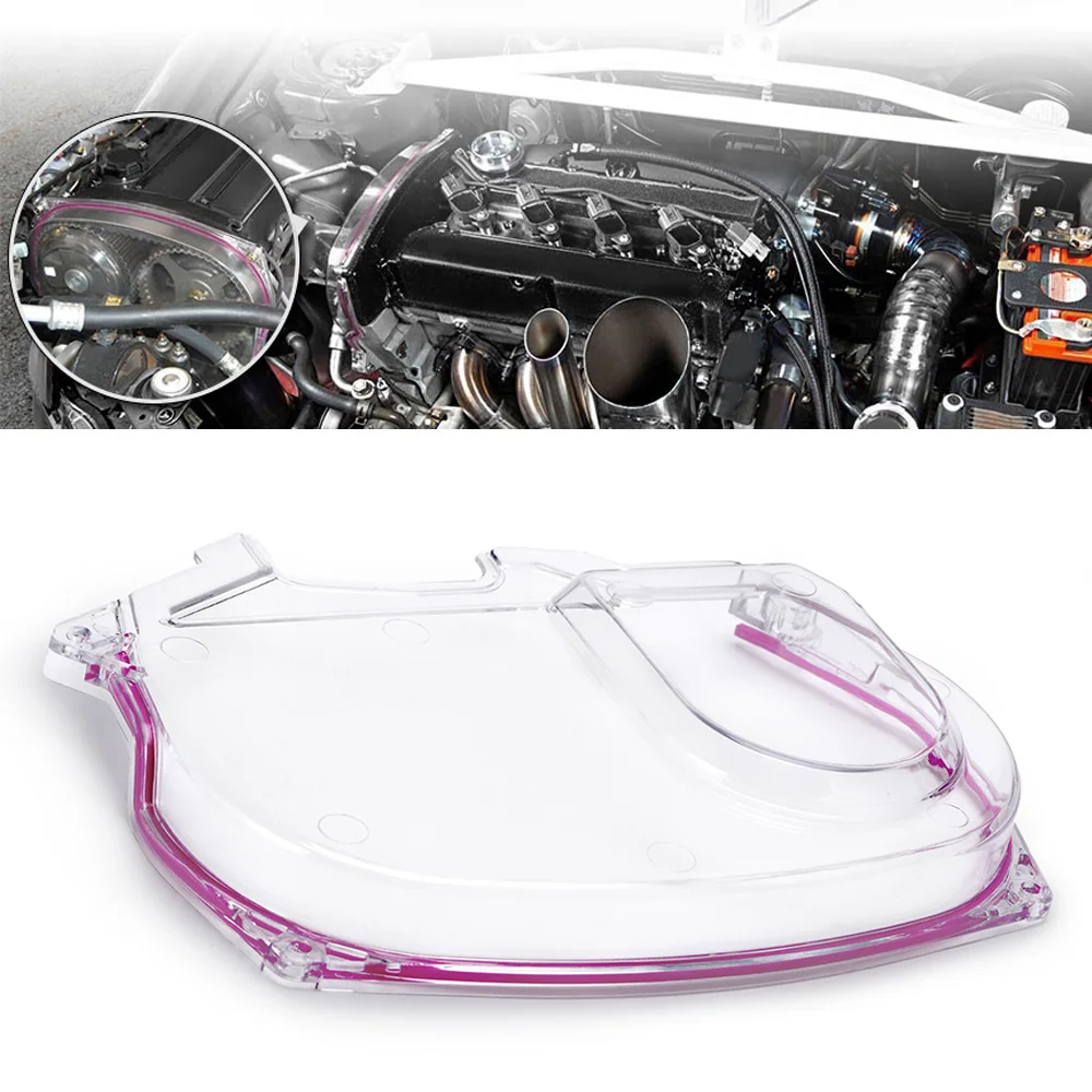 Couvre-poulie de distribution transparente pour moteur Mitsubishi Lancer Evolution EVO 9 IX MIVEC 4G63