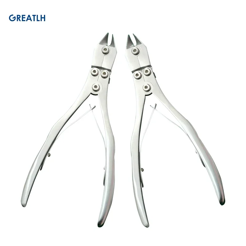 1pcs Titanium Cage Shear Cutter Orthopedic Double Joint Steel Wire Cutter Bone Practice Tools Veterinary Instrument pet