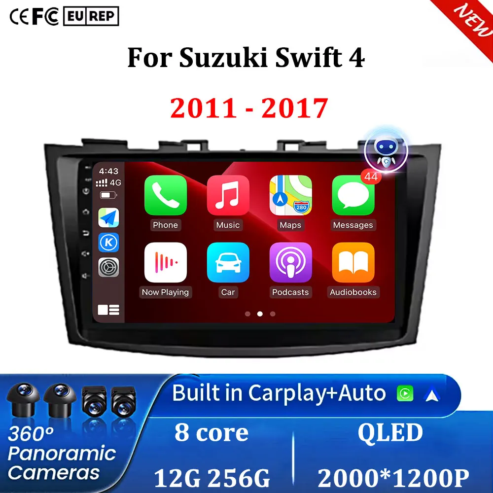 

Android 16 WIFI QLED навигация GPS Bluetooth автомобильный радиоприемник мультимедийный видеоплеер для Suzuki Swift 4 2011-2017 сенсорный экран 9 дюймов