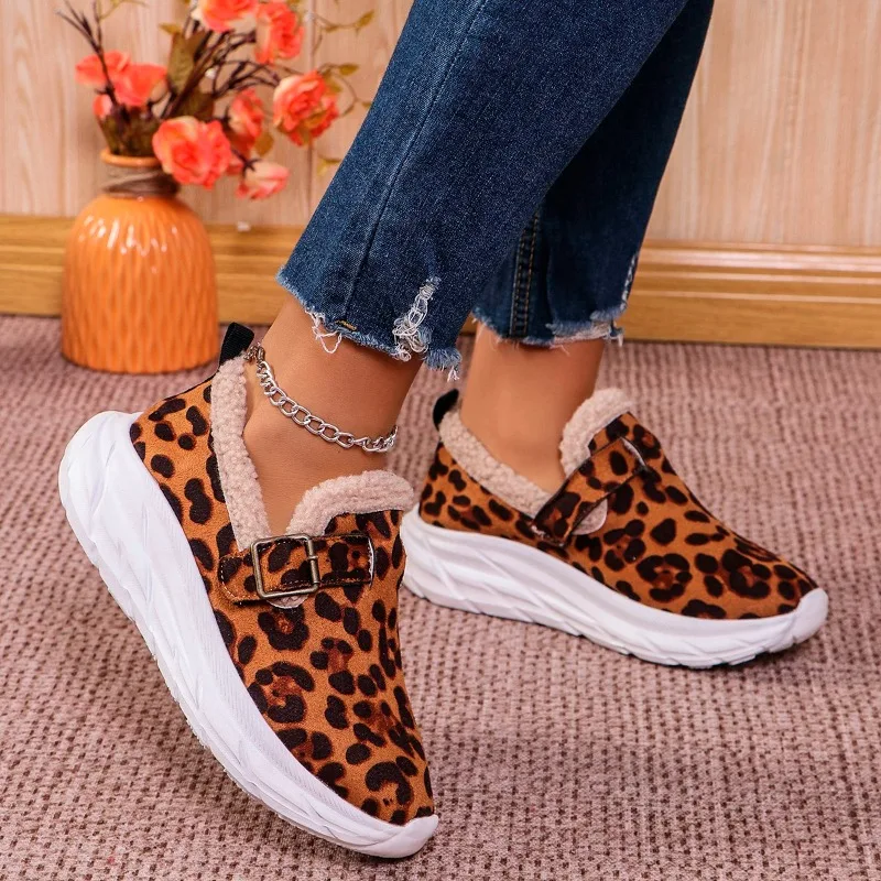 Shoes Female  Plus Size Slip on Women's Vulcanize Shoes Warm Women Sneakers Sewing Round Toe Platform Ladies Casual Shoes